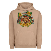 Pigment Burro scottish calf sunflowers rainbow Urban Hoodie - BarkalooDesign