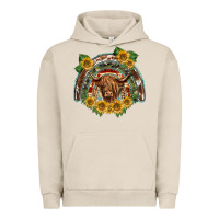 Pigment French Oak scottish calf sunflowers rainbow Urban Hoodie - BarkalooDesign