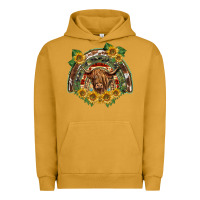 Pigment Peanut Butter scottish calf sunflowers rainbow Urban Hoodie - BarkalooDesign