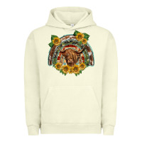 Pigment Pistachio scottish calf sunflowers rainbow Urban Hoodie - BarkalooDesign