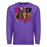 Purple Black girl magic Premium Sweatshirt - Zillion Design Studio