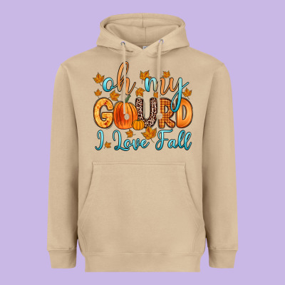 Oh My Gourd I Love Fall Heavyweight Hoodie Designed By Zillion Design Studio