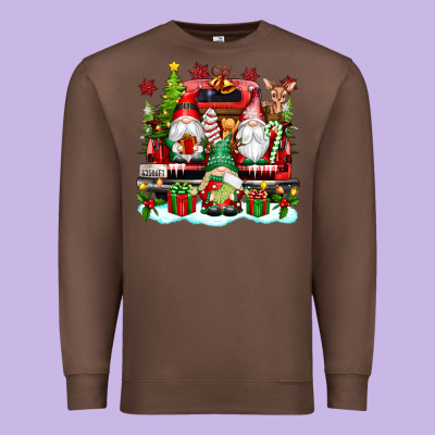 Christmas Gnome Truck Premium Sweatshirt Designed By Texasbilliewilder