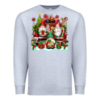 Heather Grey christmas gnome truck Premium Sweatshirt - texasbilliewilder