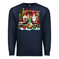 Navy christmas gnome truck Premium Sweatshirt - texasbilliewilder