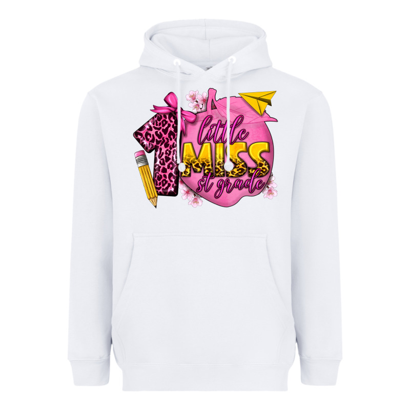 Little Miss 1st Grade Heavyweight Hoodie by texasbilliewilder | Teevron