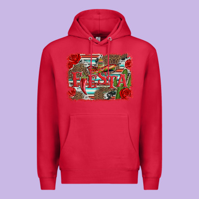 Fiesta With Sombrero Background Premium Hoodie Designed By Artiststas