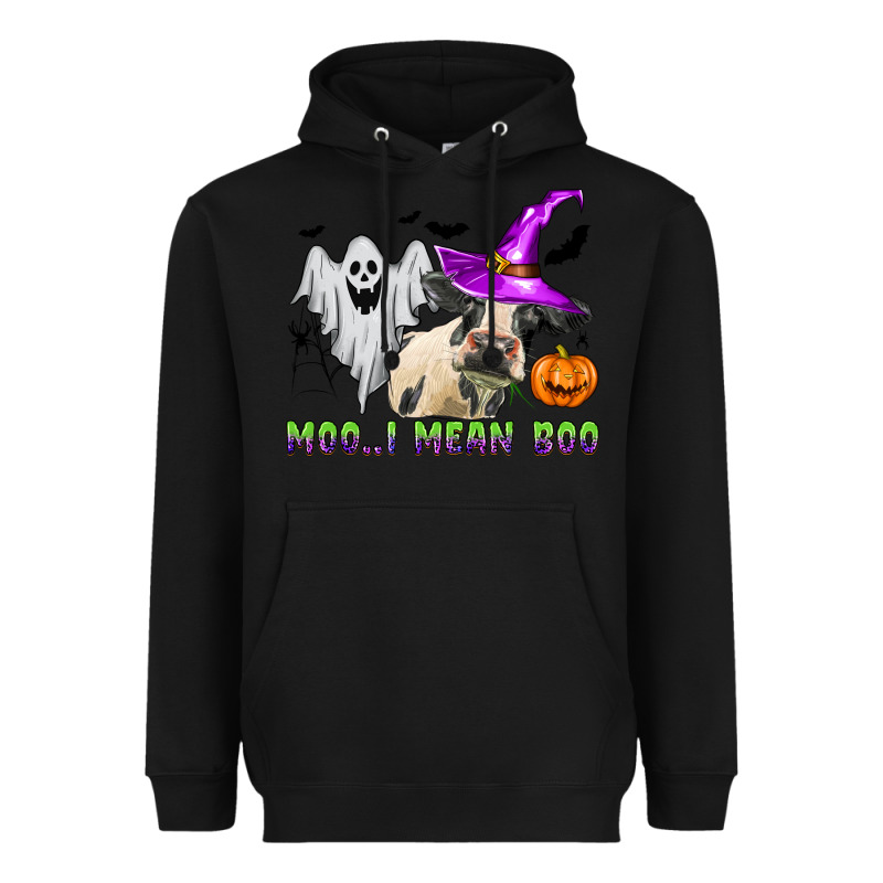 Moo I Mean Boo Heavyweight Hoodie by Zillion Design Studio | Teevron