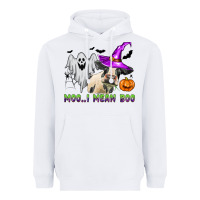 White moo i mean boo Heavyweight Hoodie - Zillion Design Studio