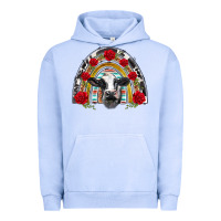 Pigment Grape Ice black and white baby cow floral rose rainbow Urban Hoodie - BarkalooDesign