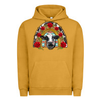 Pigment Peanut Butter black and white baby cow floral rose rainbow Urban Hoodie - BarkalooDesign