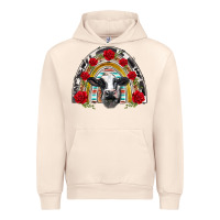 Sandshell black and white baby cow floral rose rainbow Urban Hoodie - BarkalooDesign