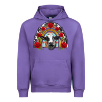 Tulip black and white baby cow floral rose rainbow Urban Hoodie - BarkalooDesign