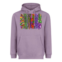 Lavender mardi gras brush strokes king cake and craw fish Heavyweight Hoodie - RanaPortraitStore