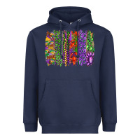 Navy mardi gras brush strokes king cake and craw fish Heavyweight Hoodie - RanaPortraitStore
