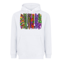 White mardi gras brush strokes king cake and craw fish Heavyweight Hoodie - RanaPortraitStore