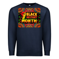 Navy Black History Month Premium Sweatshirt - Zillion Design Studio
