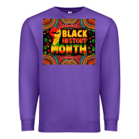 Purple Black History Month Premium Sweatshirt - Zillion Design Studio