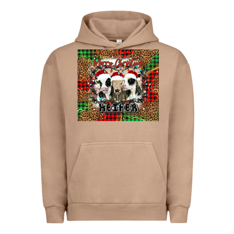 Merry Christmas Heifer Urban Hoodie by Jasminsmagicworld | Teevron