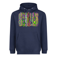 Navy mardi gras brush stroke Heavyweight Hoodie - RanaPortraitStore