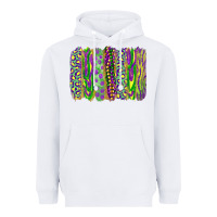 White mardi gras brush stroke Heavyweight Hoodie - RanaPortraitStore