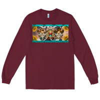 Burgundy western gnome license plate Long Sleeve Tee - BarkalooDesign