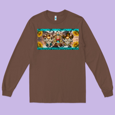 Western Gnome License Plate Long Sleeve Tee Designed By Barkaloodesign