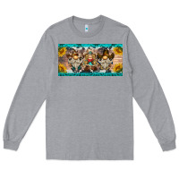 Heather Grey western gnome license plate Long Sleeve Tee - BarkalooDesign