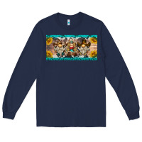 Navy western gnome license plate Long Sleeve Tee - BarkalooDesign