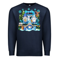 Navy snowman gnome truck Premium Sweatshirt - texasbilliewilder