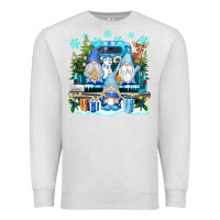 Oatmeal Heather snowman gnome truck Premium Sweatshirt - texasbilliewilder