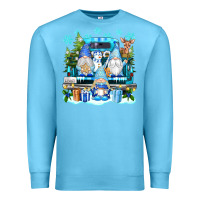 Ocean Blue snowman gnome truck Premium Sweatshirt - texasbilliewilder