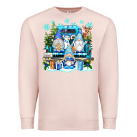 Pale Pink snowman gnome truck Premium Sweatshirt - texasbilliewilder