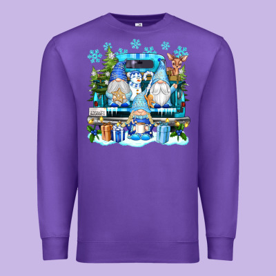 Snowman Gnome Truck Premium Sweatshirt Designed By Texasbilliewilder