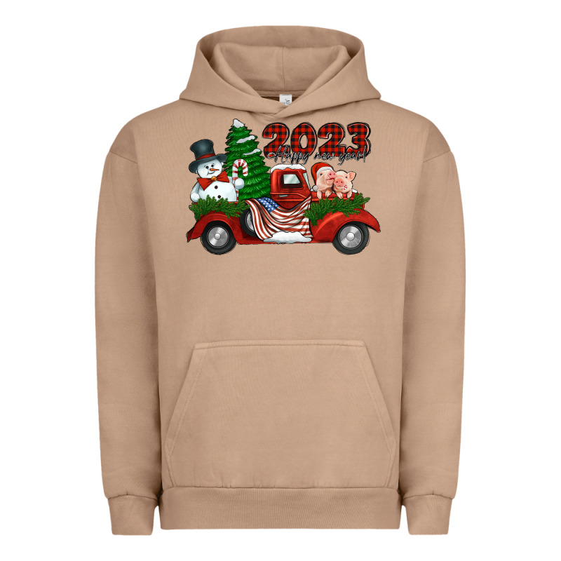Happy New Year Truck 2023 Urban Hoodie by Jasminsmagicworld | Teevron