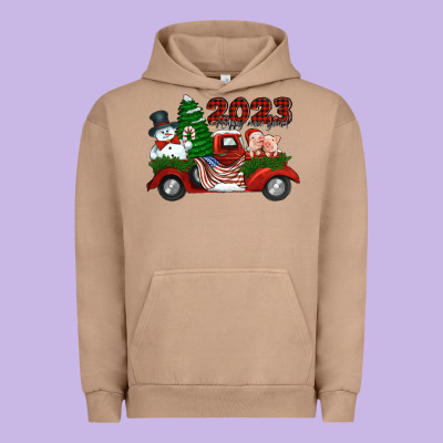 Happy New Year Truck 2023 Urban Hoodie Designed By Jasminsmagicworld