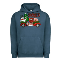 Pigment Midnight Navy happy new year truck 2023 Urban Hoodie - Jasminsmagicworld