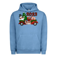Pigment Pebble Blue happy new year truck 2023 Urban Hoodie - Jasminsmagicworld