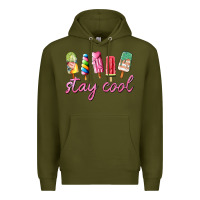 Army Green stay cool Premium Hoodie - AdoDesignShop