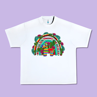 Mexican Pinata Rainbow Urban Heavy Tee Designed By Artiststas