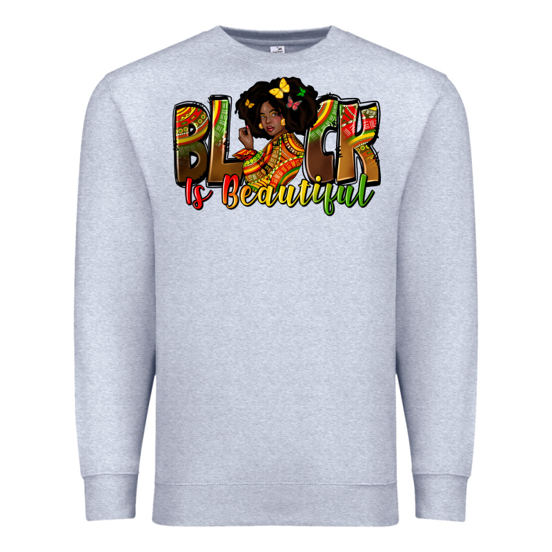 Black Is Beautiful Juneteenth Premium Sweatshirt by Zillion Design Studio | Teevron