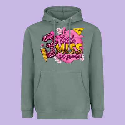 Little Miss 3 Rd Grade Heavyweight Hoodie Designed By Texasbilliewilder