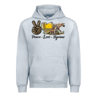 Heather Grey Peace Love Hyenas Urban Hoodie - LillyAllenDesigns