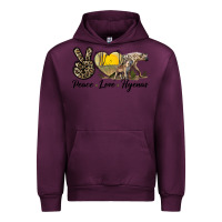 Mauve Wine Peace Love Hyenas Urban Hoodie - LillyAllenDesigns