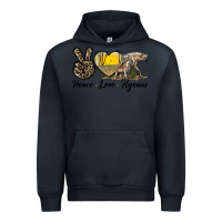 Navy Peace Love Hyenas Urban Hoodie - LillyAllenDesigns