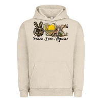 Pigment French Oak Peace Love Hyenas Urban Hoodie - LillyAllenDesigns