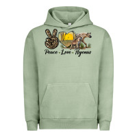 Pigment Oil Green Peace Love Hyenas Urban Hoodie - LillyAllenDesigns