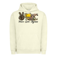 Pigment Pistachio Peace Love Hyenas Urban Hoodie - LillyAllenDesigns