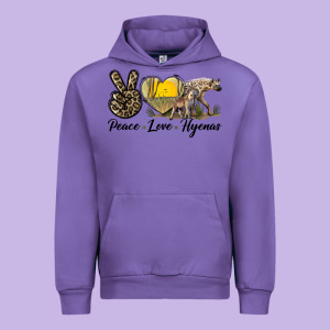 Peace Love Hyenas Urban Hoodie Designed By Lillyallendesigns