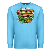 Ocean Blue Iowa State Map Premium Sweatshirt - RanaPortraitStore